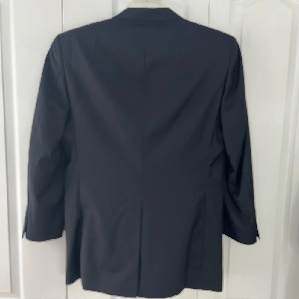 43L Jos A Bank signature gold Mens 2 Button 100% Pure Wool Sport Coat Navy